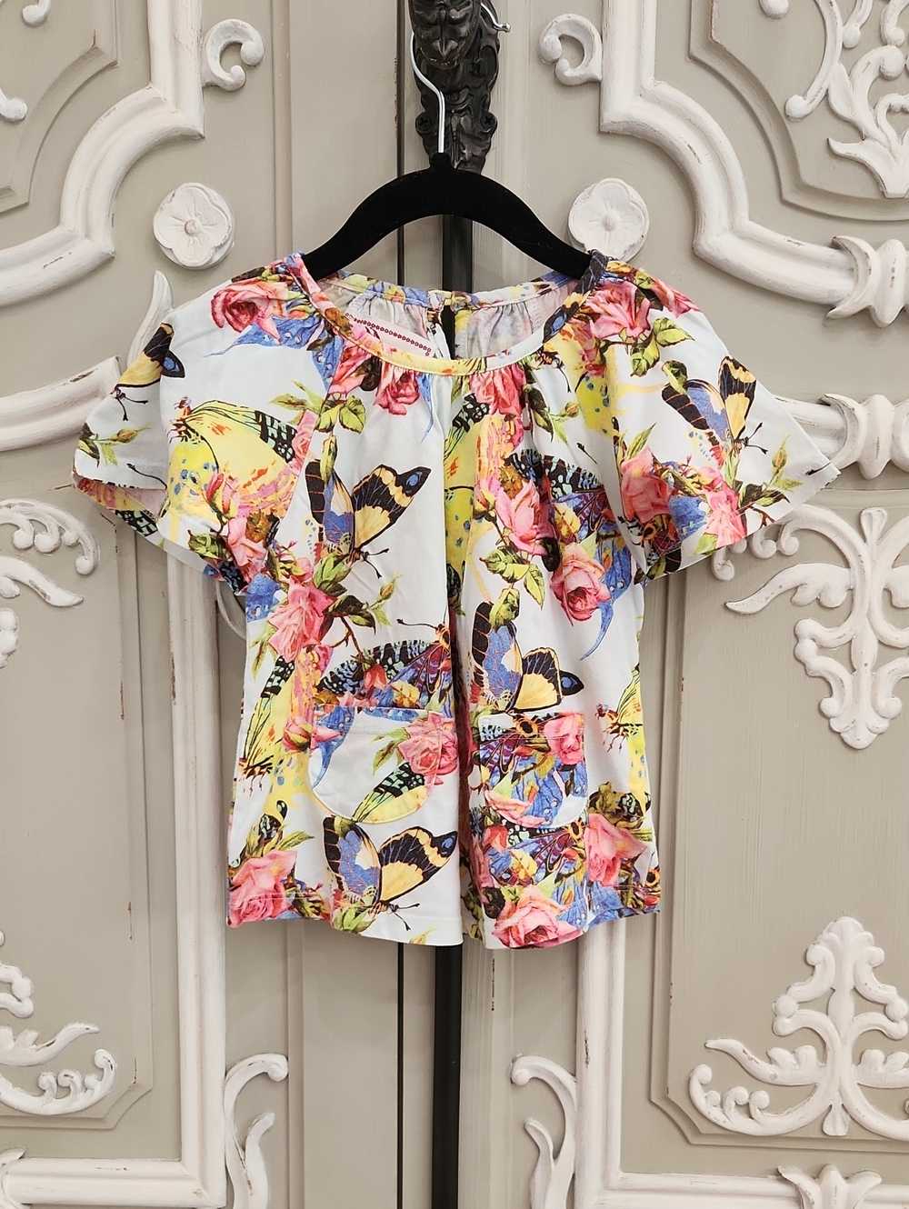 Little Wings By Paper Wings Girls Top Size 2 - 4 100% Organic Cotton